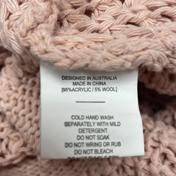 Women's Pink Knit Cardigan Sweater - Picture 9 of 10